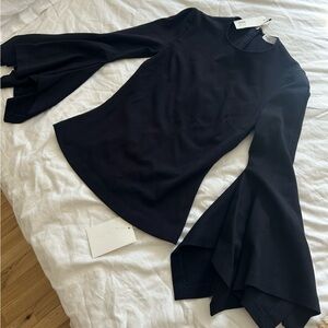 NWT!!! Rosetta Getty Black Zippered Top